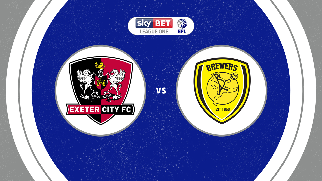 Exeter City vs Burton Albion poster Exeter City vs Burton Albion poster