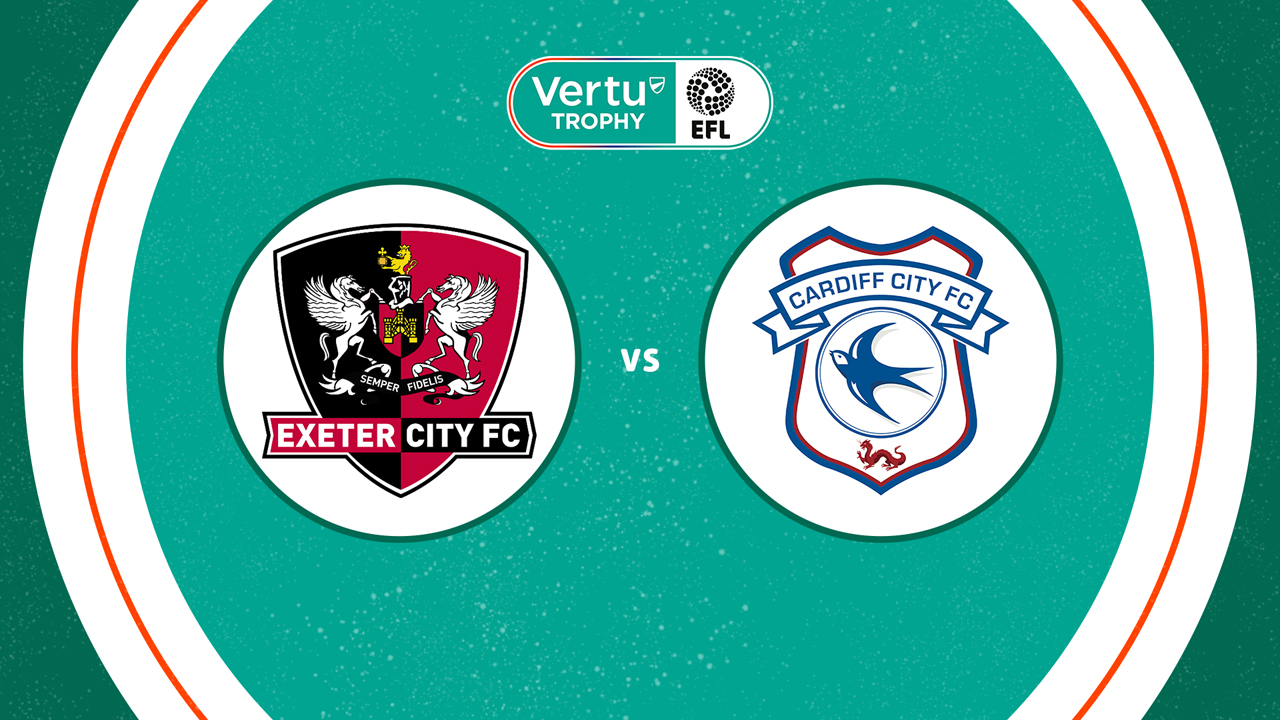 Exeter City vs Cardiff City poster Exeter City vs Cardiff City poster