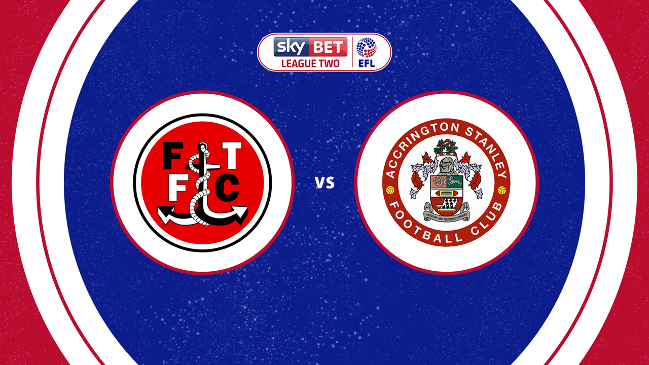 Fleetwood Town vs Accrington Stanley poster Fleetwood Town vs Accrington Stanley poster