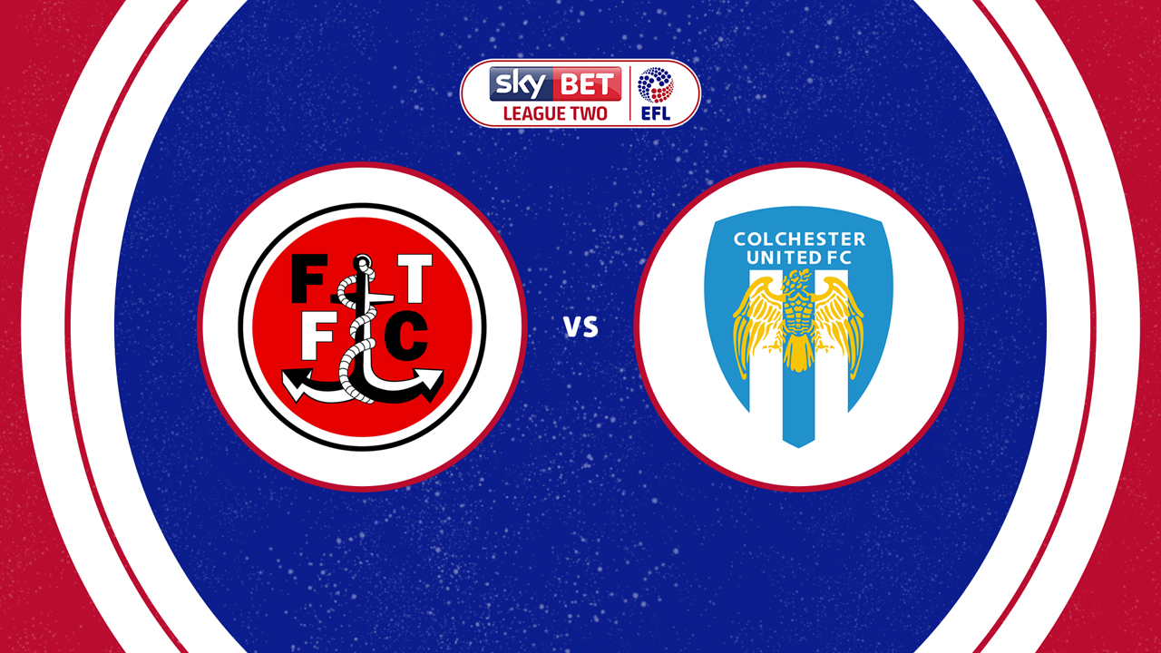 Fleetwood Town vs Colchester United poster