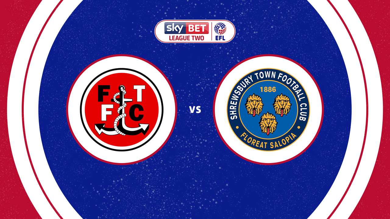 Fleetwood Town vs Shrewsbury Town poster Fleetwood Town vs Shrewsbury Town poster