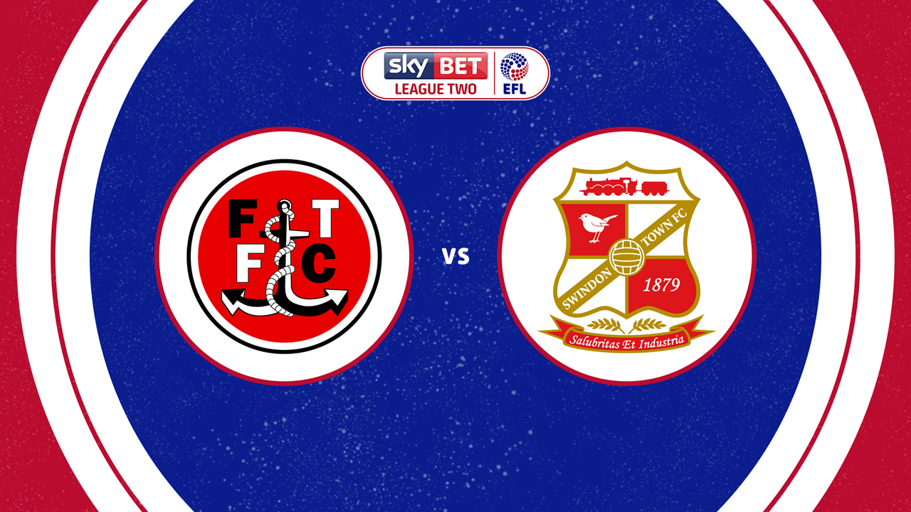Fleetwood Town vs Swindon Town poster Fleetwood Town vs Swindon Town poster