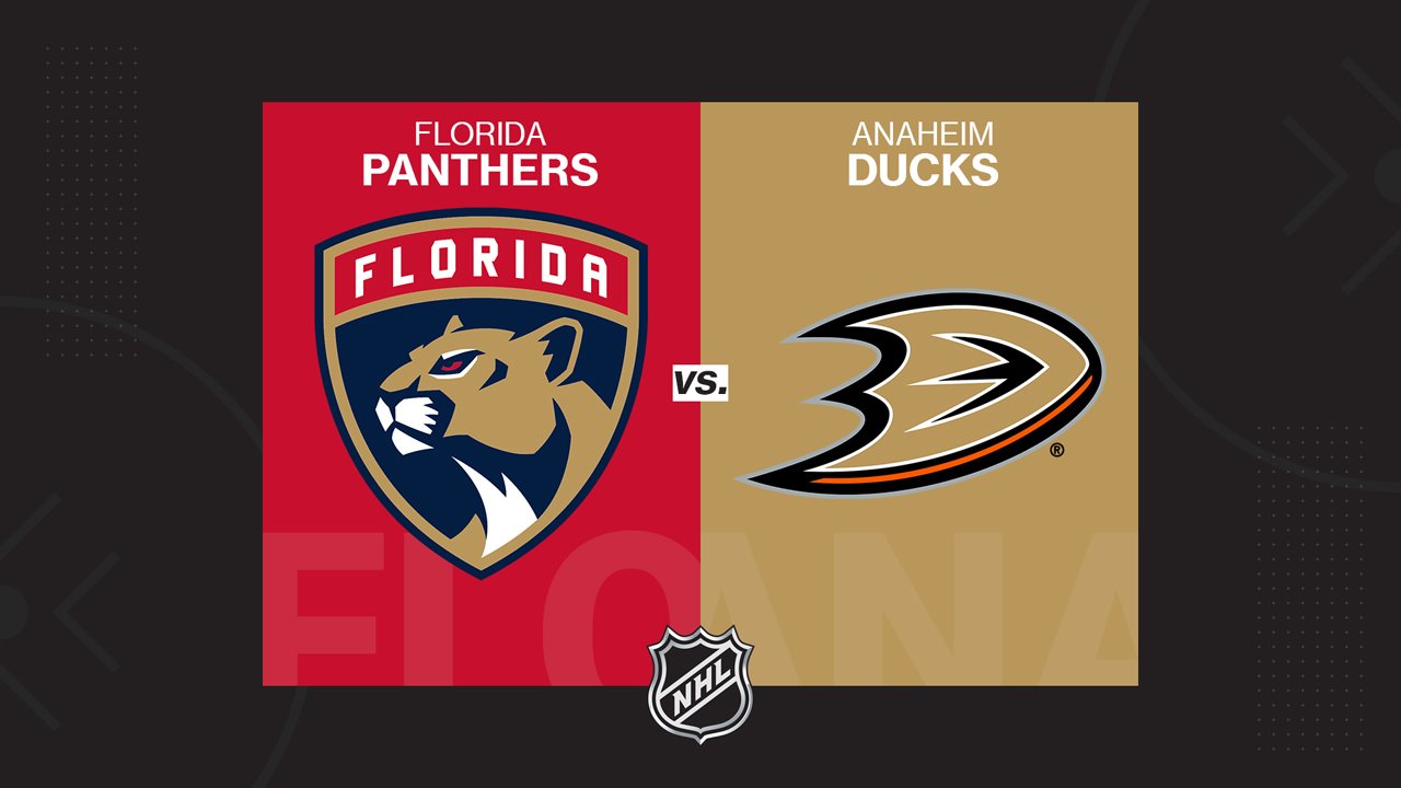 Florida Panthers vs Anaheim Ducks poster