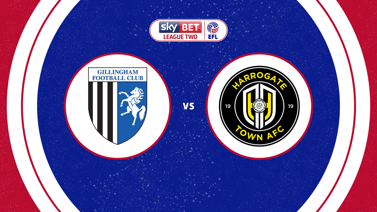 Gillingham vs Harrogate Town poster Gillingham vs Harrogate Town poster