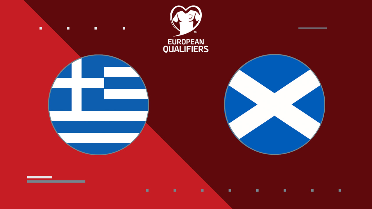 Greece vs Scotland poster