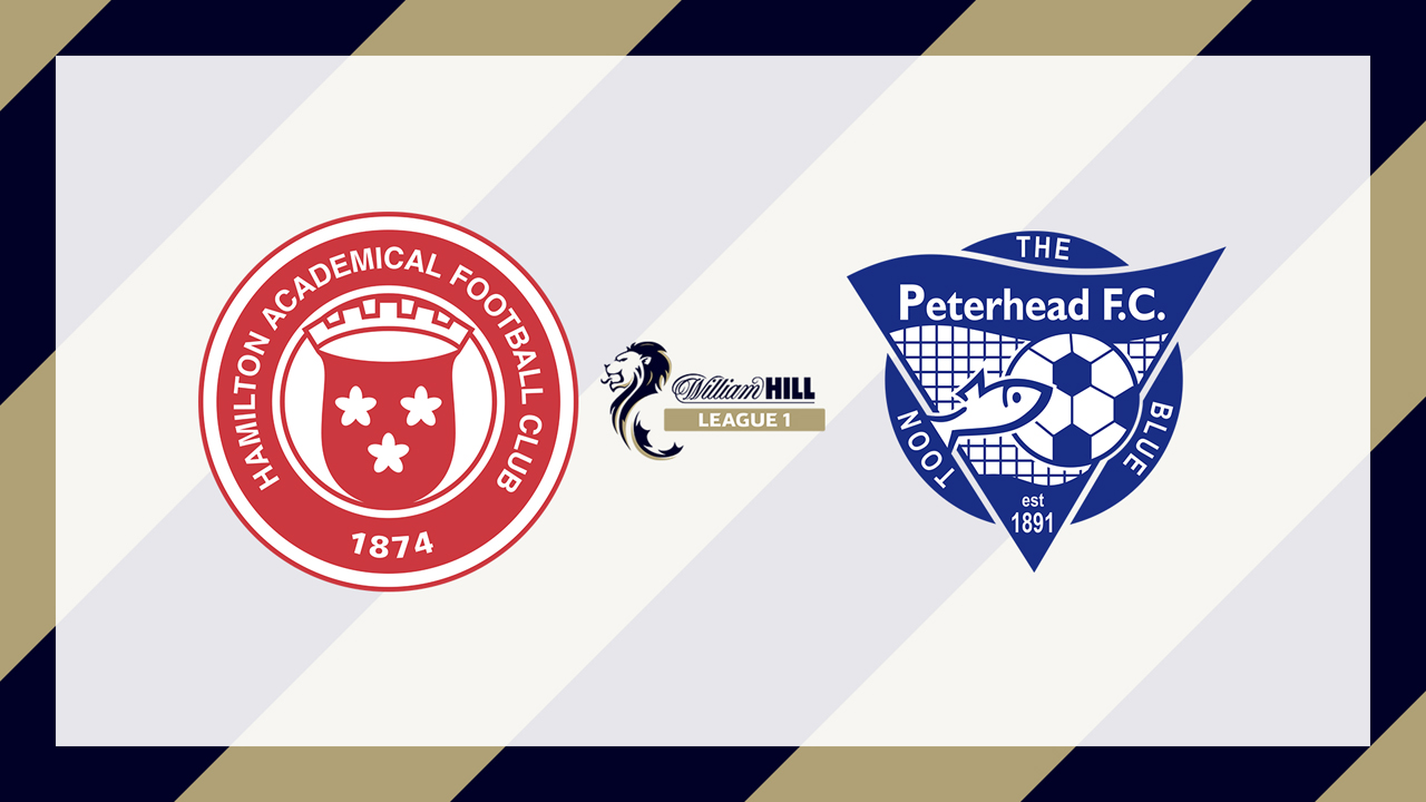 Hamilton Academical vs Peterhead poster Hamilton Academical vs Peterhead poster