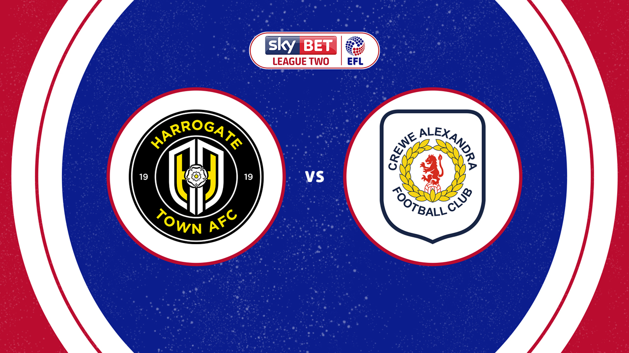 Harrogate Town vs Crewe Alexandra poster Harrogate Town vs Crewe Alexandra poster