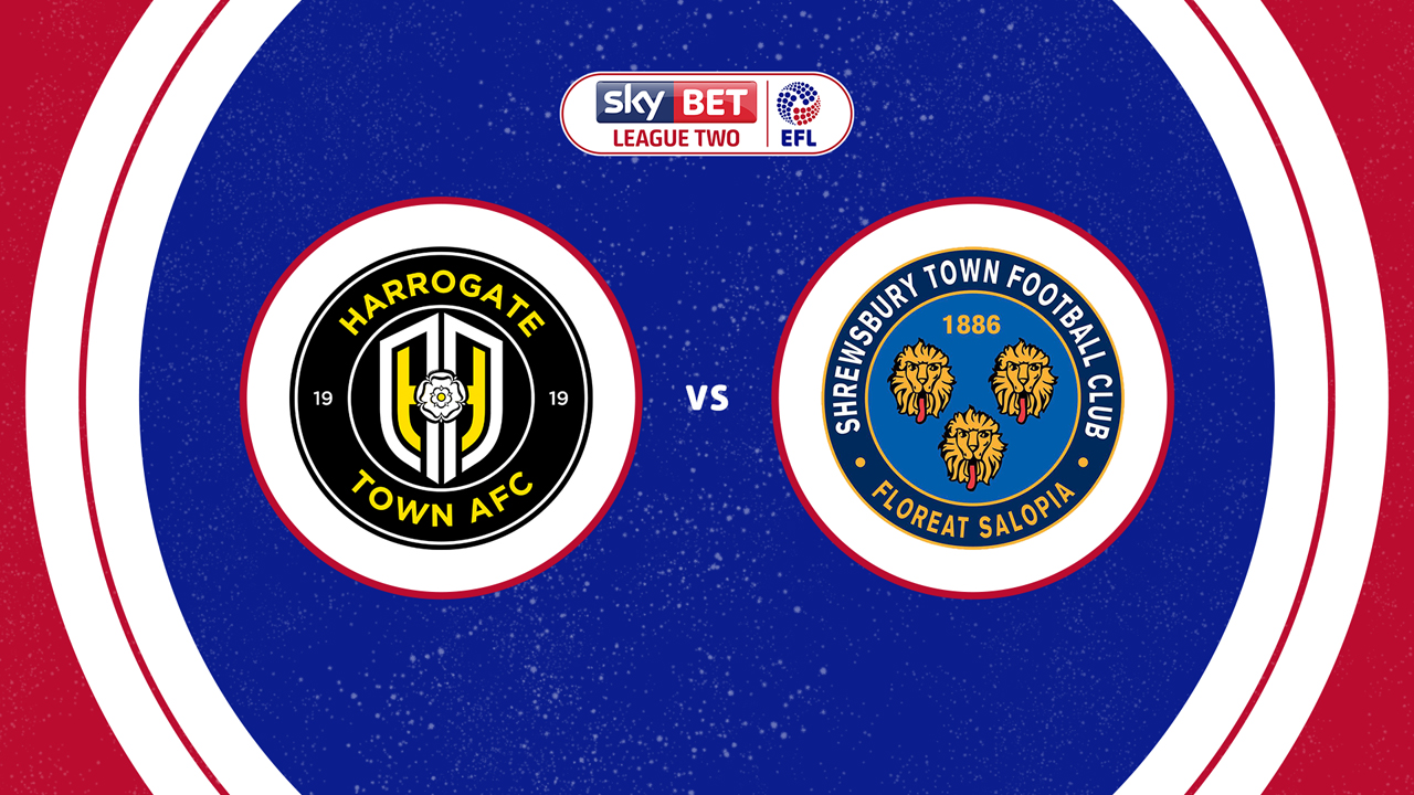 Harrogate Town vs Shrewsbury Town poster
