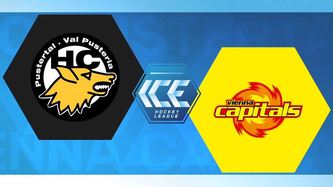 HC Pustertal Wölfe vs Vienna Capitals poster HC Pustertal Wölfe vs Vienna Capitals poster