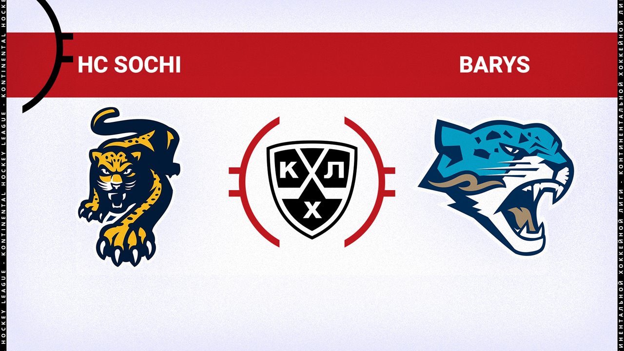 HC Sochi vs Barys Nur-Sultan poster HC Sochi vs Barys Nur-Sultan poster