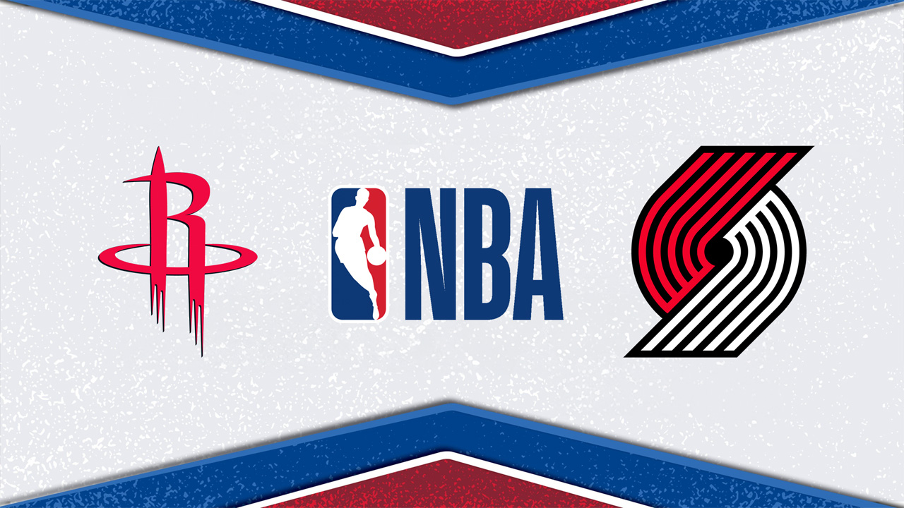 Houston Rockets vs Portland Trail Blazers poster Houston Rockets vs Portland Trail Blazers poster