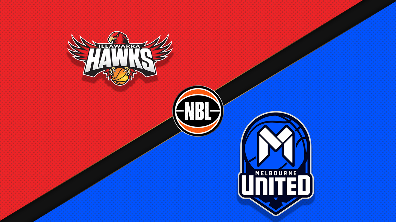 Illawarra Hawks vs Melbourne United poster Illawarra Hawks vs Melbourne United poster