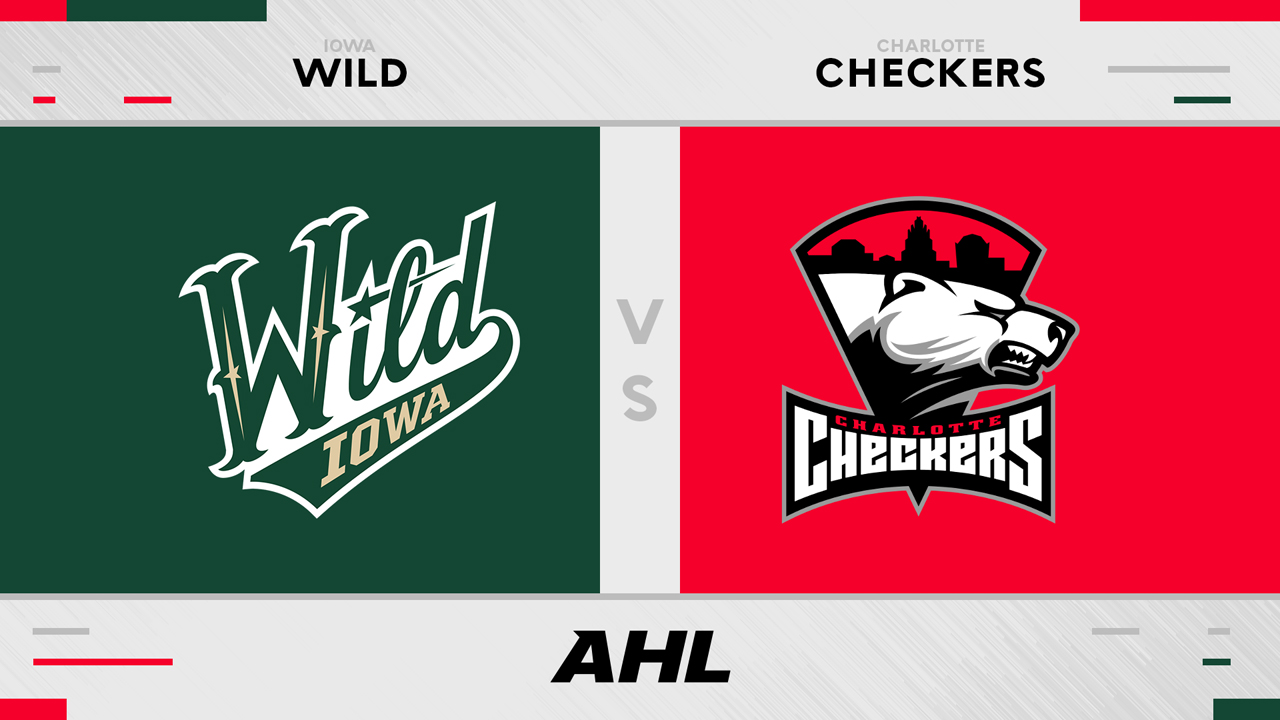 Iowa Wild vs Charlotte Checkers poster Iowa Wild vs Charlotte Checkers poster