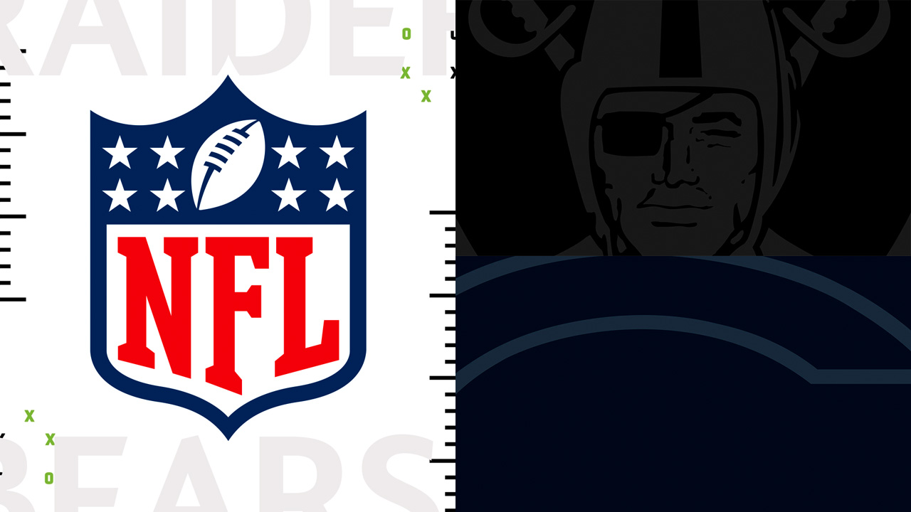 Las Vegas Raiders vs Chicago Bears poster Las Vegas Raiders vs Chicago Bears poster