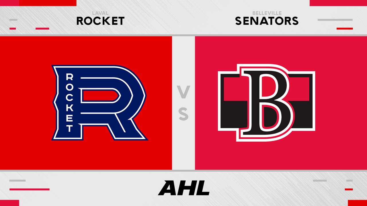 Laval Rocket vs Belleville Senators poster Laval Rocket vs Belleville Senators poster