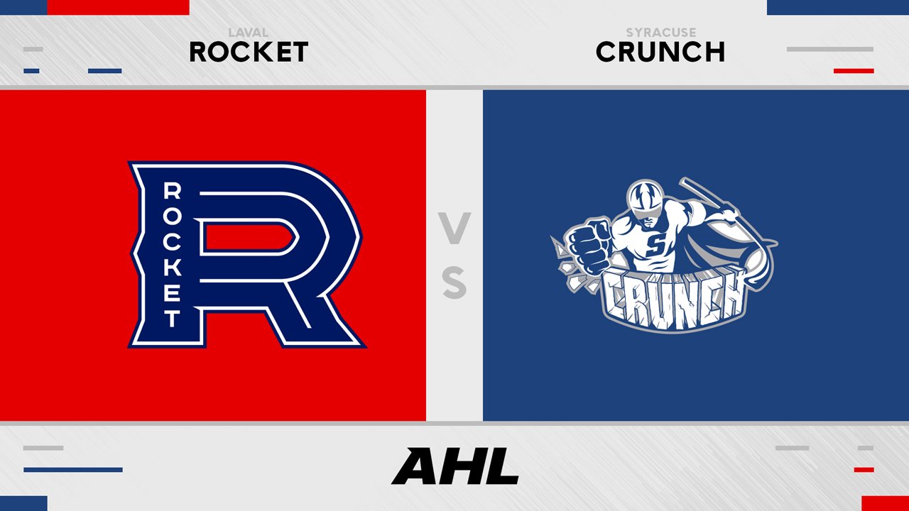 Laval Rocket vs Syracuse Crunch poster Laval Rocket vs Syracuse Crunch poster