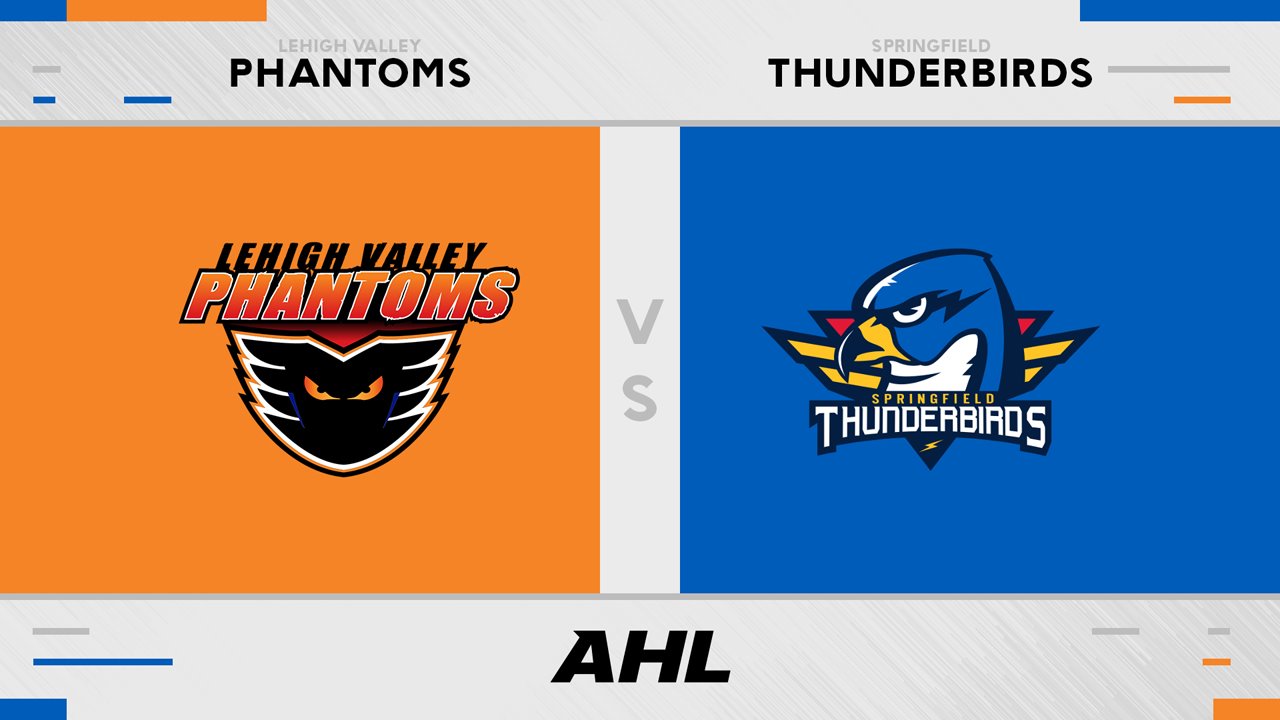 Lehigh Valley Phantoms vs Springfield Thunderbirds poster Lehigh Valley Phantoms vs Springfield Thunderbirds poster