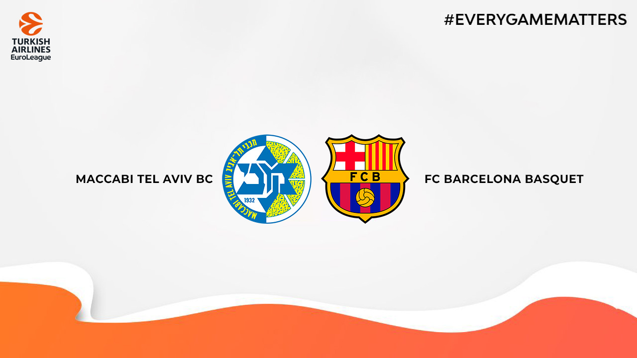 Maccabi Tel Aviv BC vs FC Barcelona Basquet poster Maccabi Tel Aviv BC vs FC Barcelona Basquet poster