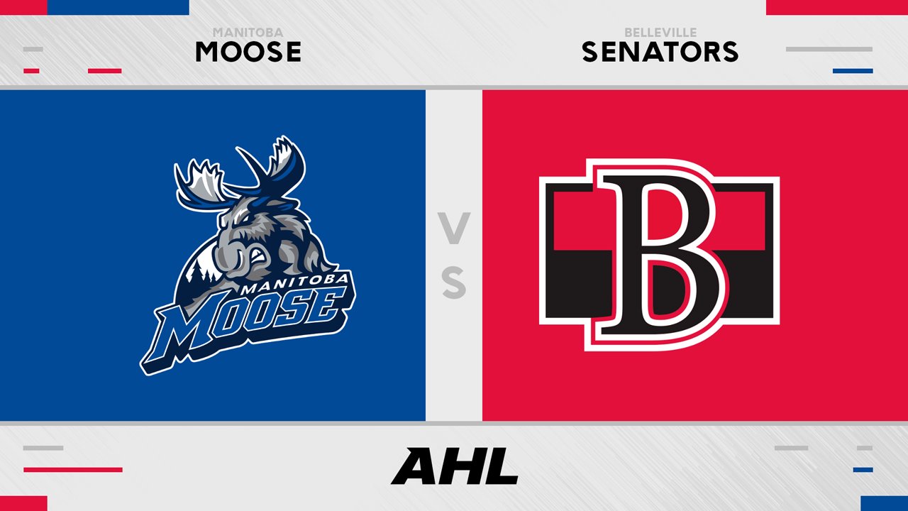 Manitoba Moose vs Belleville Senators poster Manitoba Moose vs Belleville Senators poster