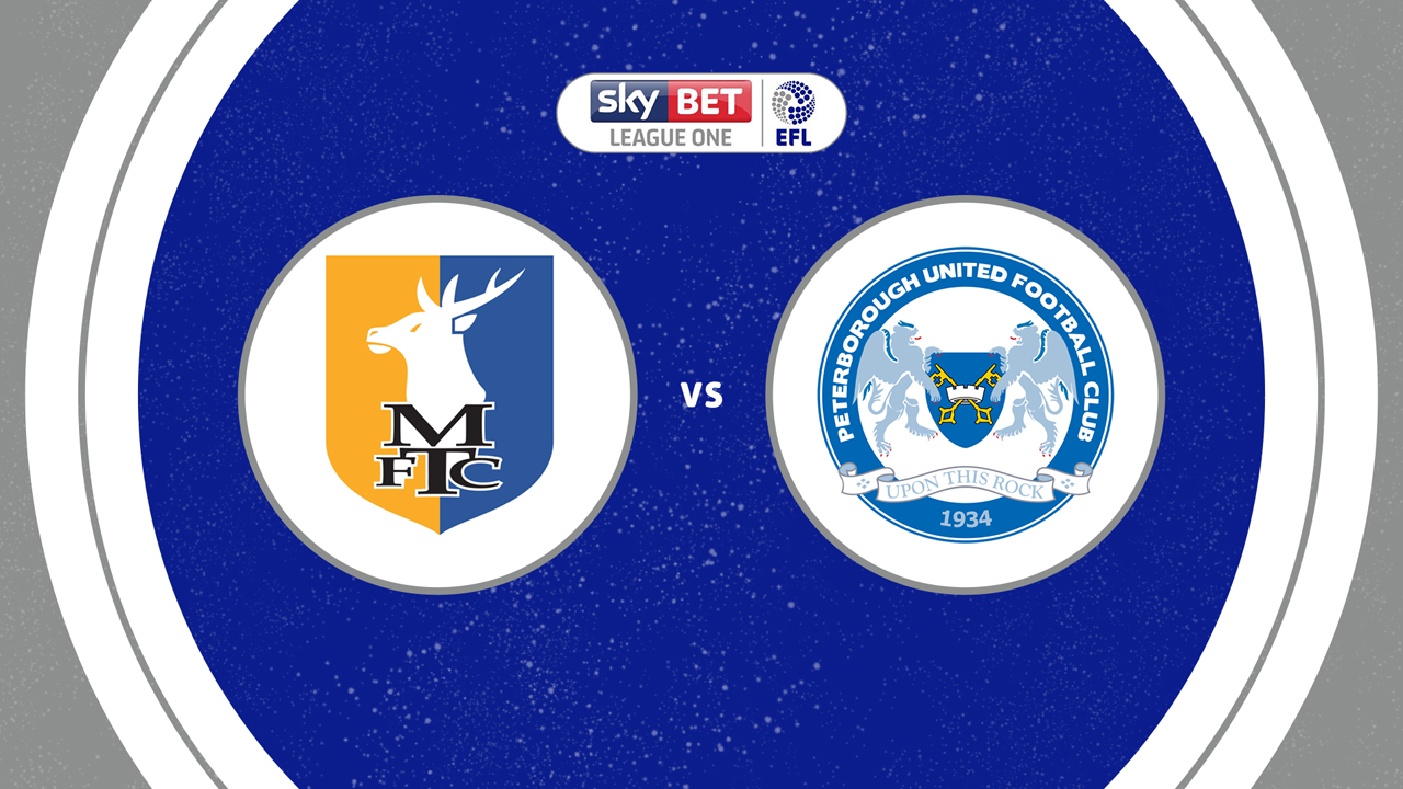 Mansfield Town vs Peterborough United poster Mansfield Town vs Peterborough United poster