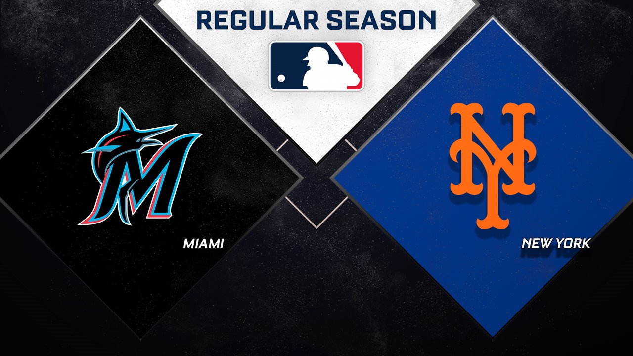Miami Marlins vs New York Mets poster Miami Marlins vs New York Mets poster