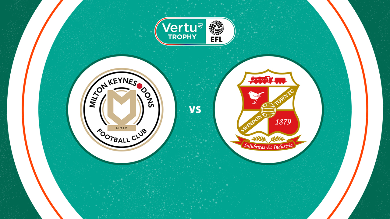 Milton Keynes Dons vs Swindon Town poster Milton Keynes Dons vs Swindon Town poster