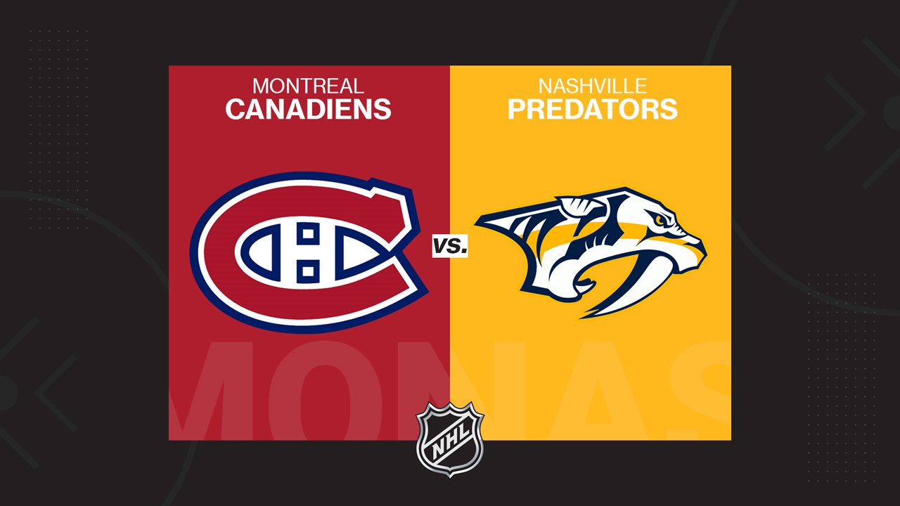 Montreal Canadiens vs Nashville Predators poster