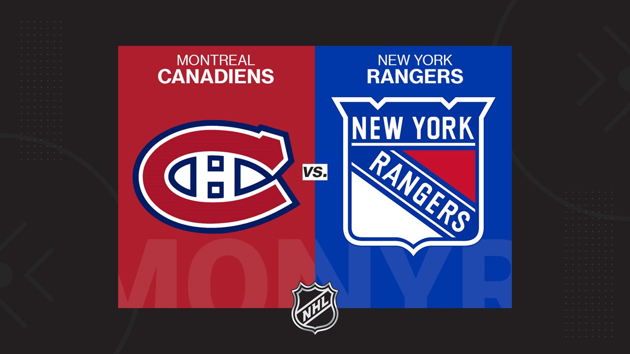 Montreal Canadiens vs New York Rangers poster