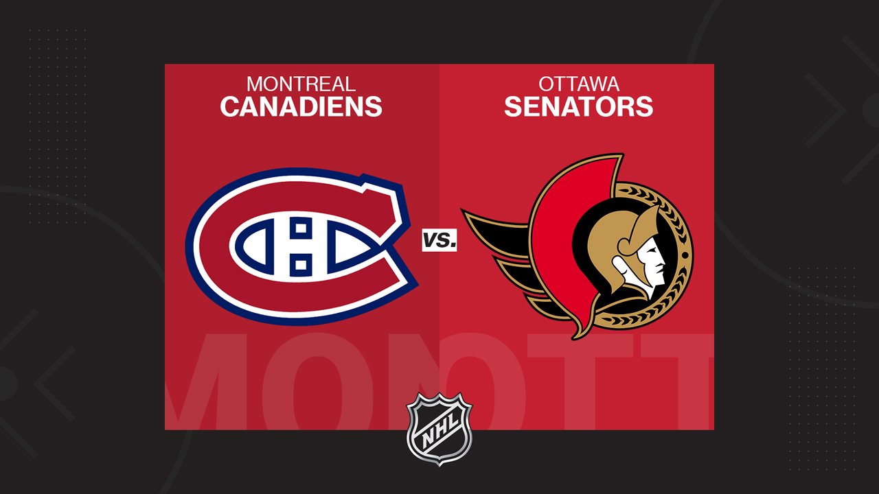 Montreal Canadiens vs Ottawa Senators poster