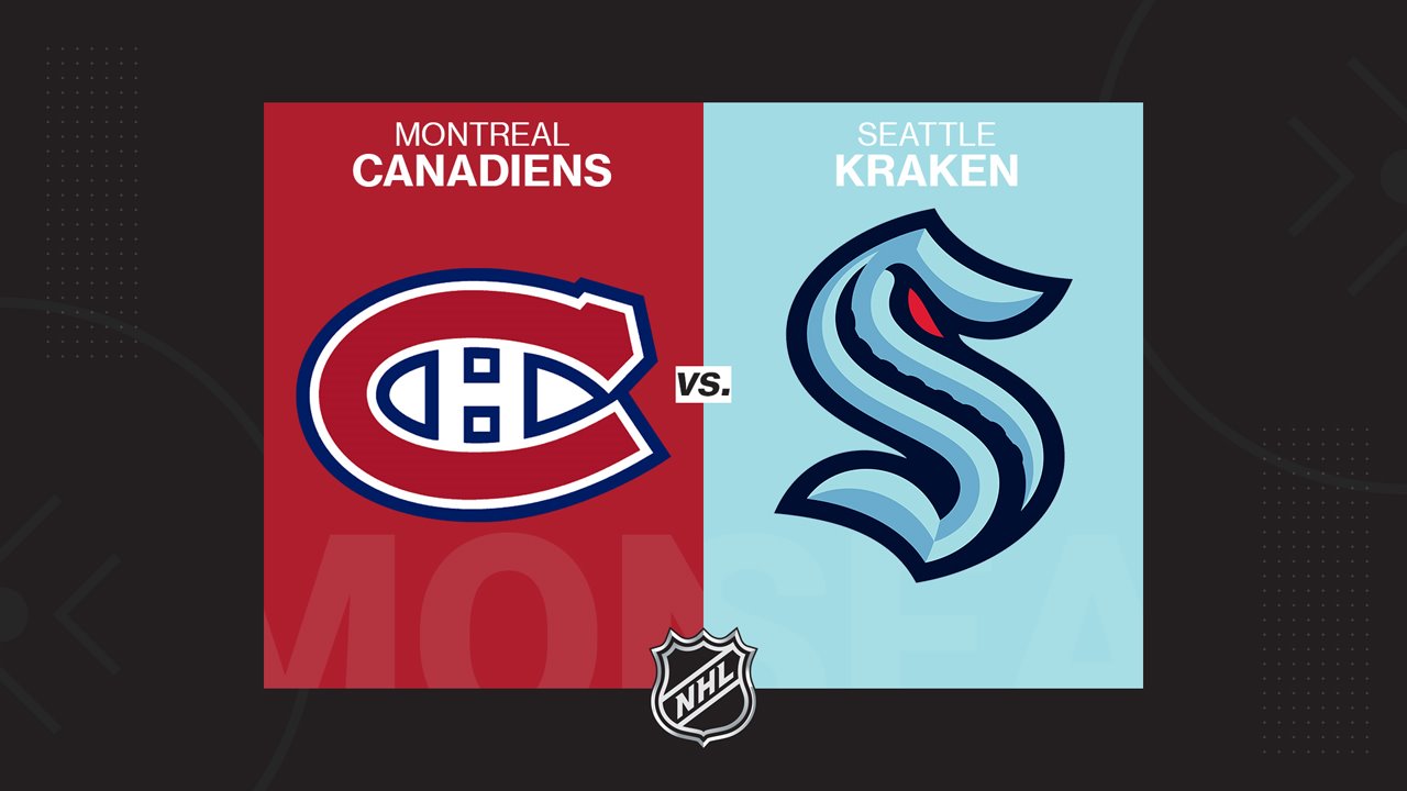 Montreal Canadiens vs Seattle Kraken poster Montreal Canadiens vs Seattle Kraken poster