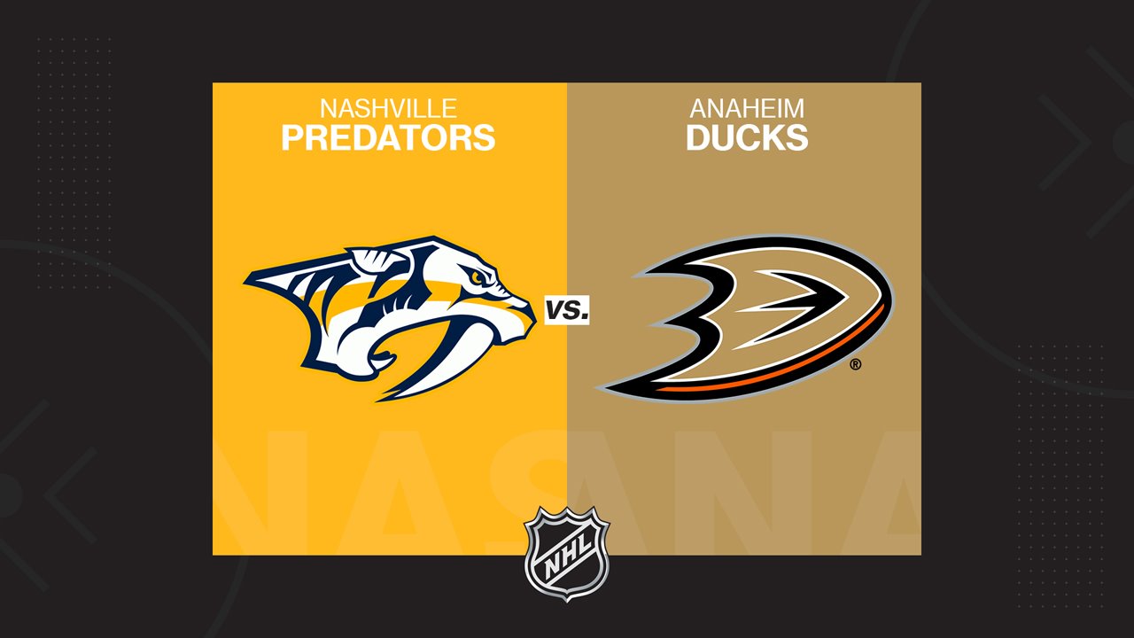 Nashville Predators vs Anaheim Ducks poster