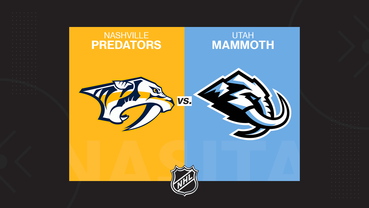 Nashville Predators vs Utah Mammoth poster Nashville Predators vs Utah Mammoth poster