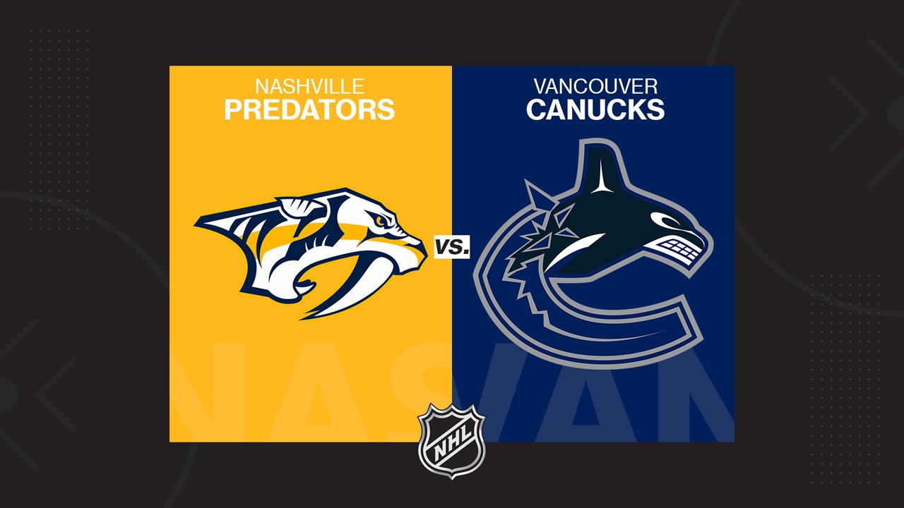 Nashville Predators vs Vancouver Canucks poster