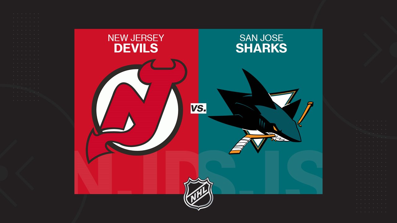 New Jersey Devils vs San Jose Sharks poster