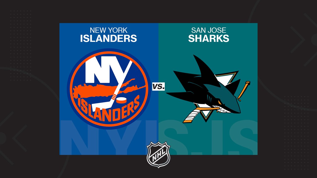 New York Islanders vs San Jose Sharks poster New York Islanders vs San Jose Sharks poster