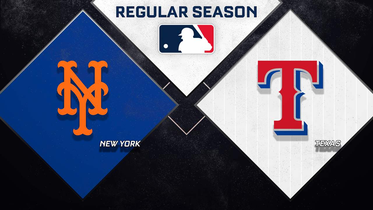 New York Mets vs Texas Rangers poster