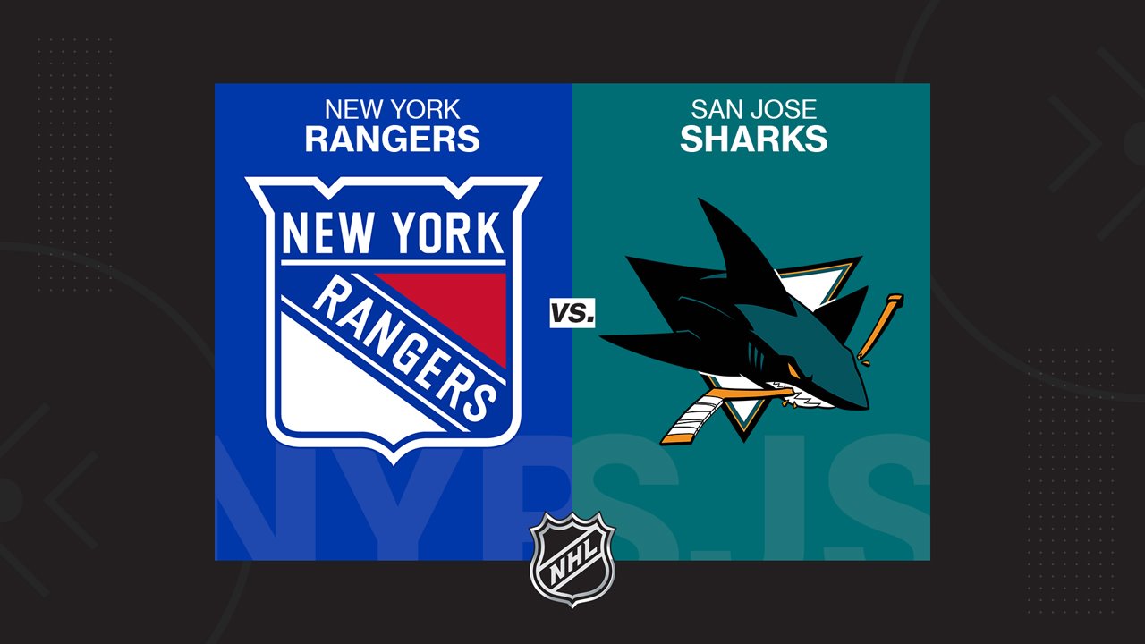 New York Rangers vs San Jose Sharks poster