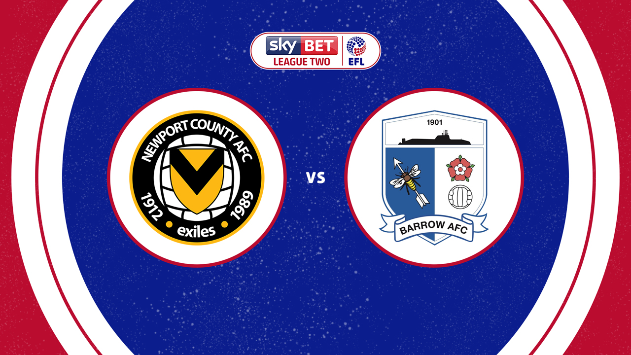 Newport County vs Barrow poster
