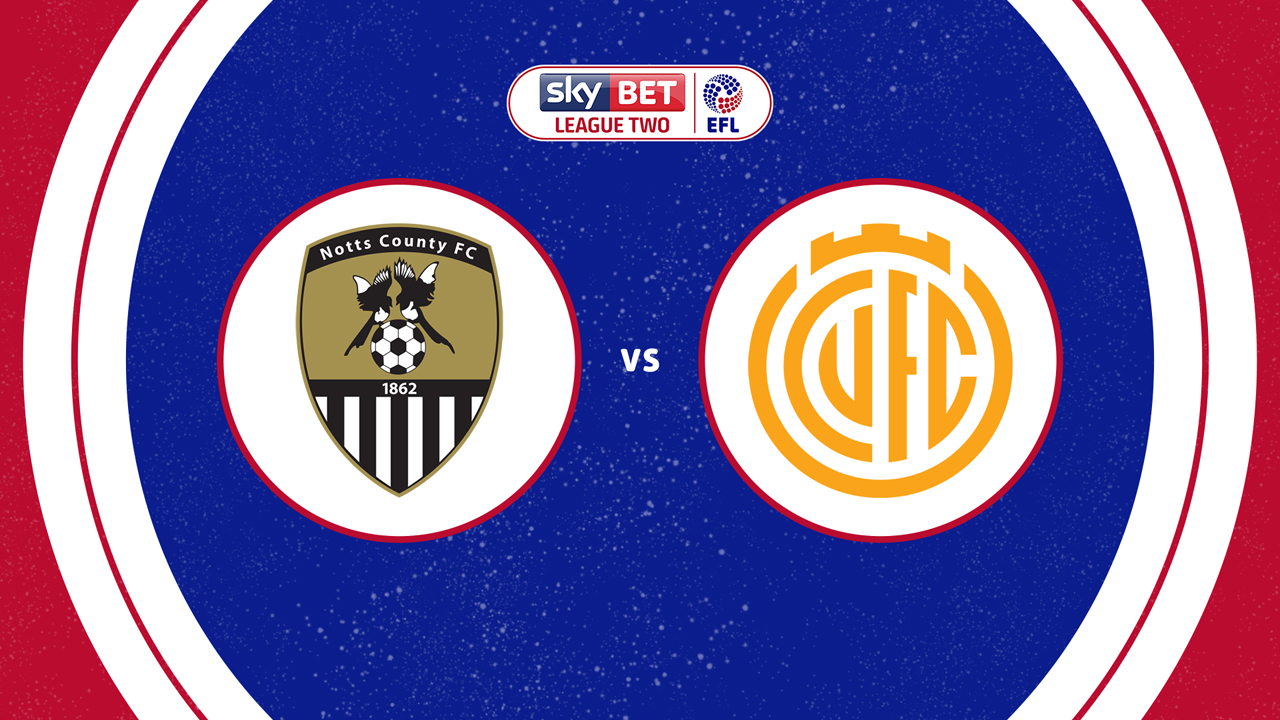 Notts County vs Cambridge United poster