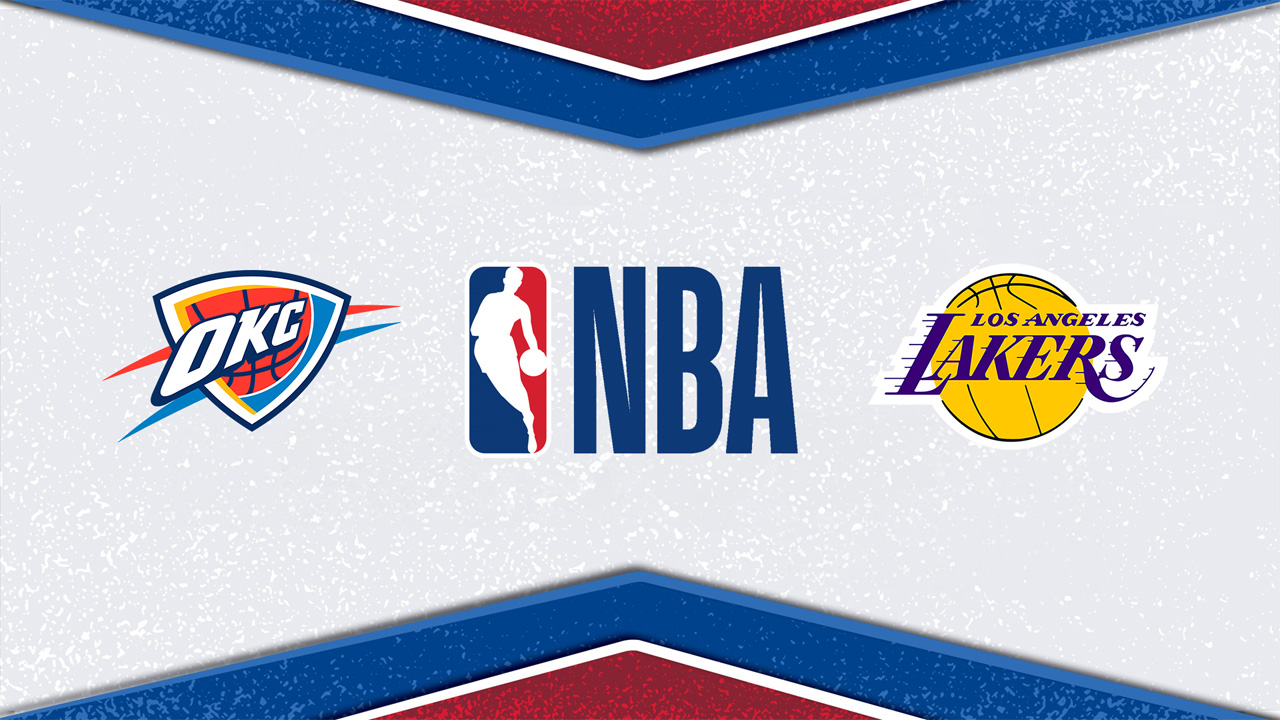 Oklahoma City Thunder vs Los Angeles Lakers poster Oklahoma City Thunder vs Los Angeles Lakers poster