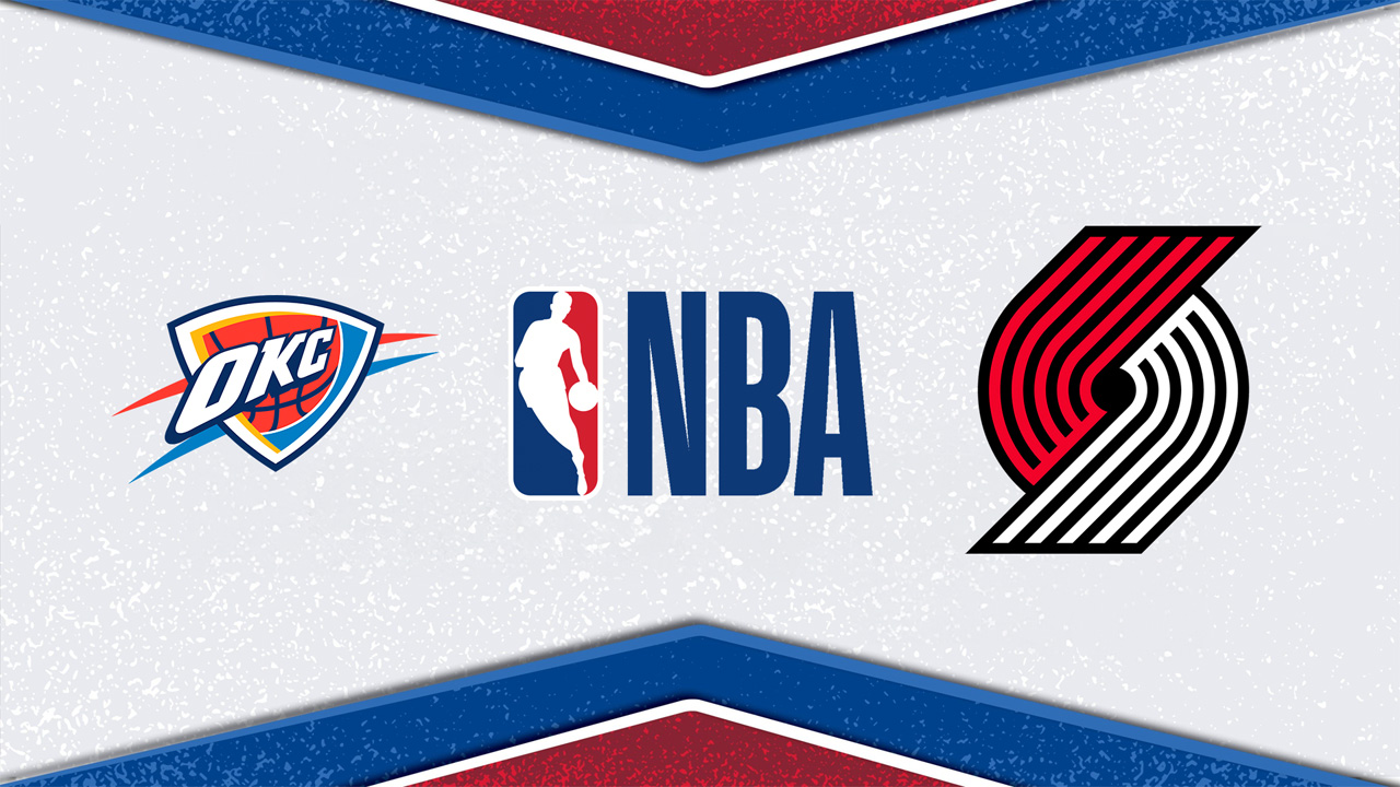 Oklahoma City Thunder vs Portland Trail Blazers poster Oklahoma City Thunder vs Portland Trail Blazers poster