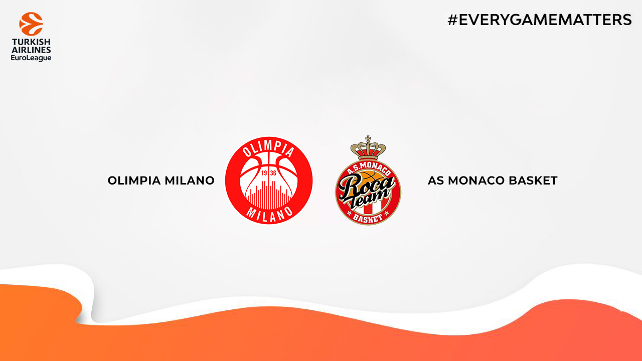 Olimpia Milano vs AS Monaco Basket poster Olimpia Milano vs AS Monaco Basket poster