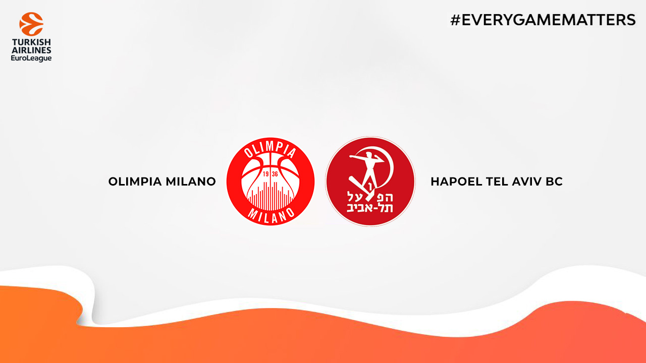 Olimpia Milano vs Hapoel Tel Aviv BC poster Olimpia Milano vs Hapoel Tel Aviv BC poster