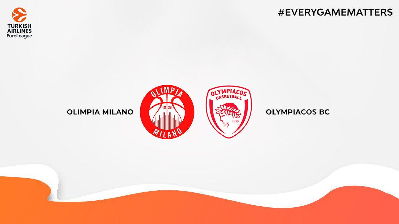 Olimpia Milano vs Olympiacos BC poster Olimpia Milano vs Olympiacos BC poster