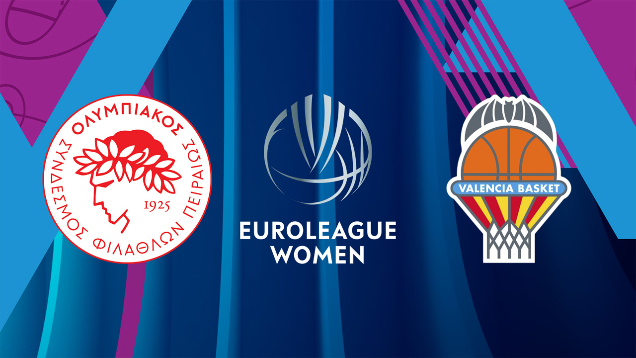 Olympiacos Basketball Women vs Valencia Basket Women poster Olympiacos Basketball Women vs Valencia Basket Women poster