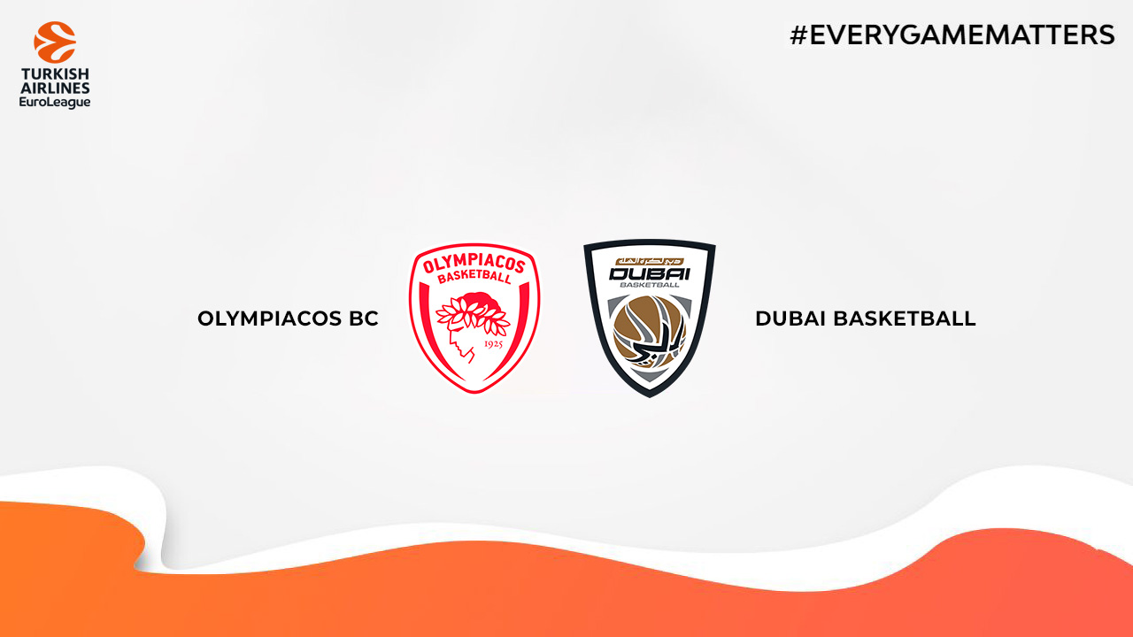 Olympiacos BC vs Dubai Basketball poster Olympiacos BC vs Dubai Basketball poster