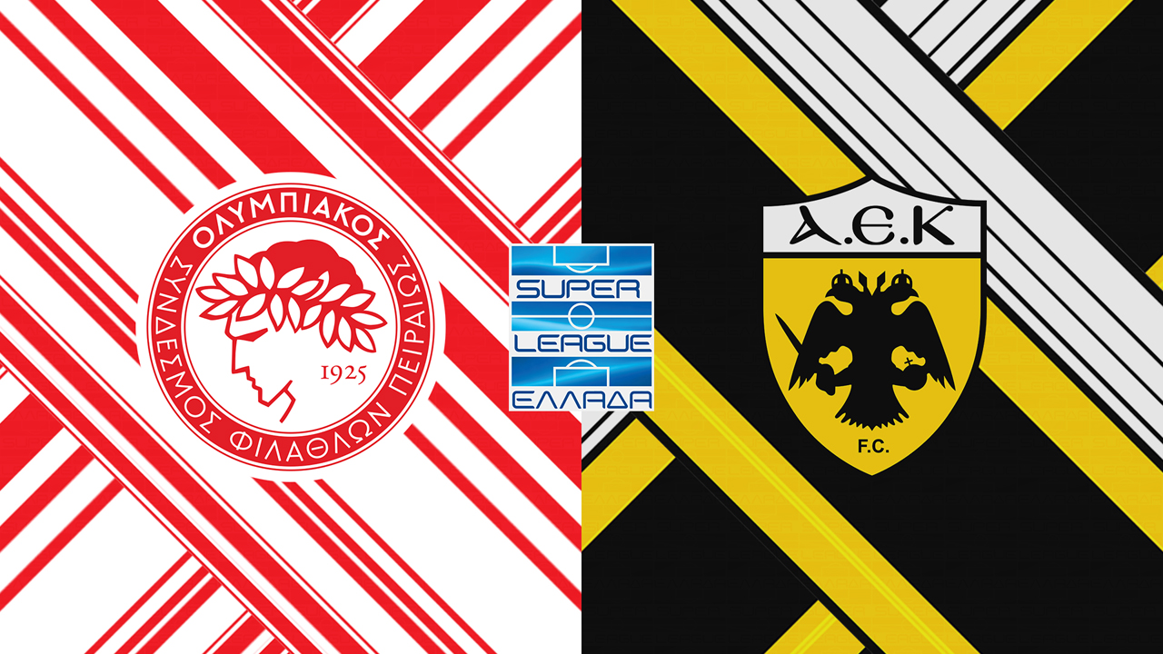 Olympiacos vs AEK Athens poster Olympiacos vs AEK Athens poster