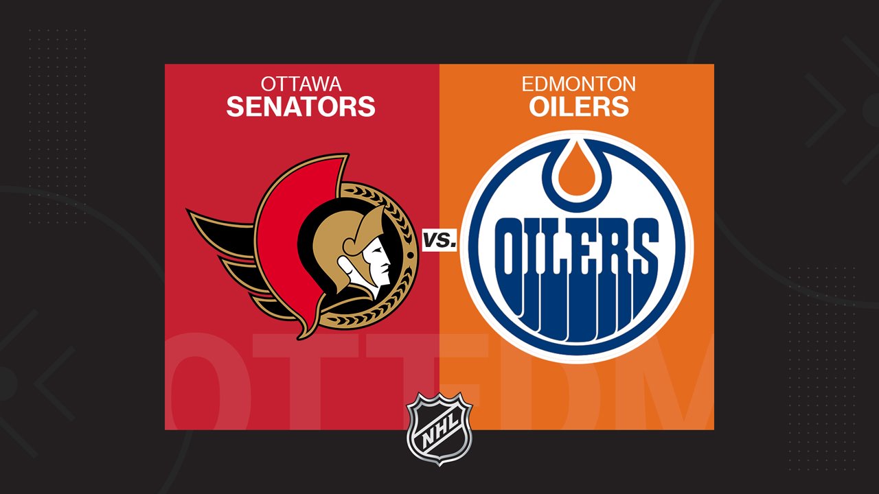 Ottawa Senators vs Edmonton Oilers poster