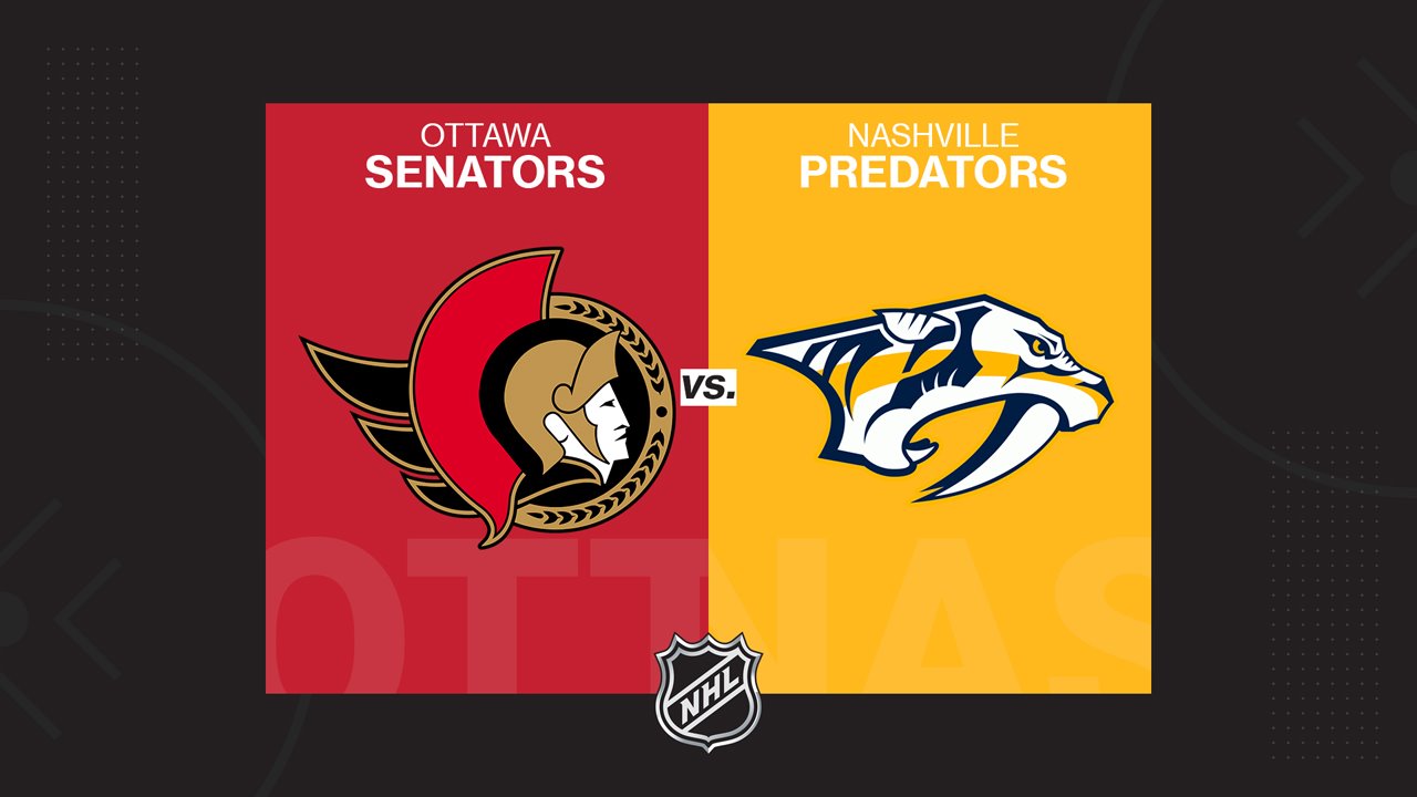 Ottawa Senators vs Nashville Predators poster