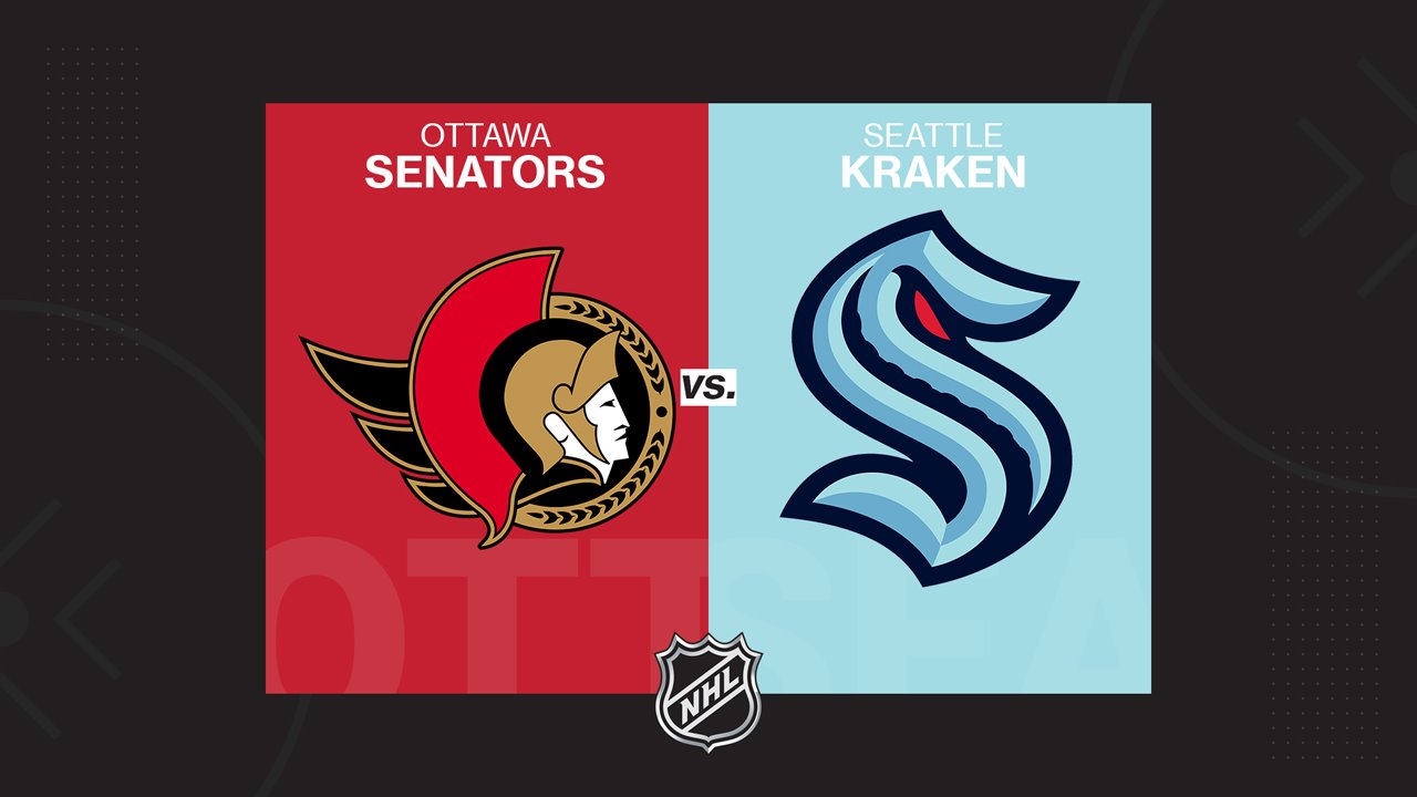 Ottawa Senators vs Seattle Kraken poster